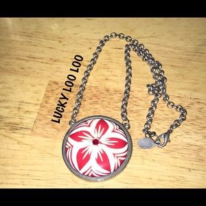 Lucky Loo Loo Retro Ceramic Necklace EUC